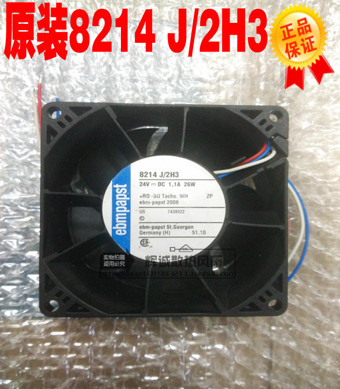 100% new ebmpapst 24V 8CM 8038 1.1A 26W 8214J / 2H3 80 * 80 * 38MM inverter cooling fan