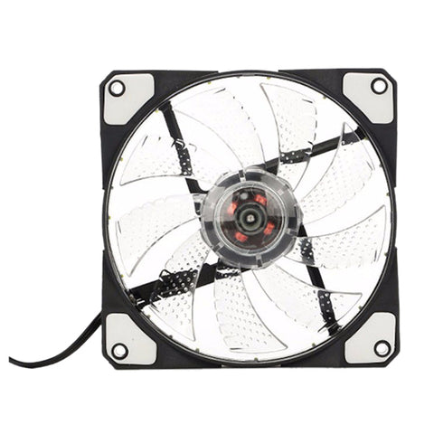 120mm PC Computer 16dB 33 LEDs Case Fan Heatsink Cooler Cooling with Anti-Vibration Rubber,12CM Fan,12VDC 3P IDE 4pin white