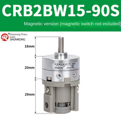 Blade Type Swing Rotary Cylinder CRB1BW50-90S Degree CRB2BW15/20/30/90S/180S/270S