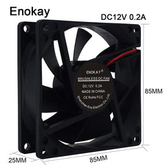 1PC Most durable pc computer fan 80mm 8025 8cm silent DC 12V/24V axial fan