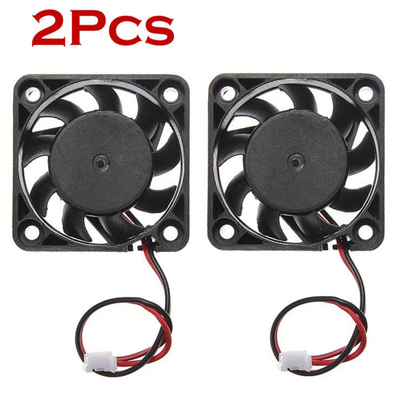 2017 2pcs12V Mini Cooling Computer Fan &amp;#8211; Small 40mm x 10mm DC Brushless 2-pin Jun20#2