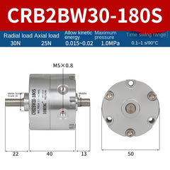 Blade Type Swing Rotary Cylinder CRB1BW50-90S Degree CRB2BW15/20/30/90S/180S/270S
