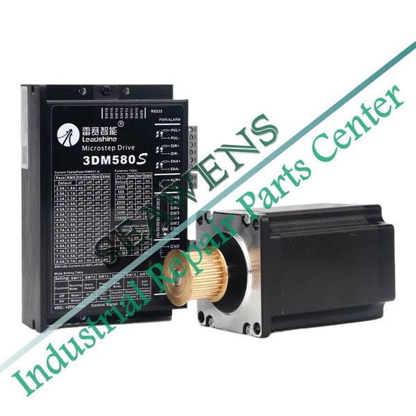Leadshine 3Phase Stepper Driver 3DM580S 20-50VAD + Motor 573S15-L 1.5N.m For Co2 Laser Cutting and Engraving Machine