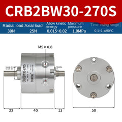 Blade Type Swing Rotary Cylinder CRB1BW50-90S Degree CRB2BW15/20/30/90S/180S/270S