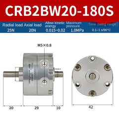 Blade Type Swing Rotary Cylinder CRB1BW50-90S Degree CRB2BW15/20/30/90S/180S/270S