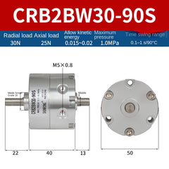 Blade Type Swing Rotary Cylinder CRB1BW50-90S Degree CRB2BW15/20/30/90S/180S/270S