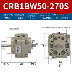 Blade Type Swing Rotary Cylinder CRB1BW50-90S Degree CRB2BW15/20/30/90S/180S/270S