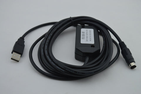 FX-USB-AW : USB/RS422 interface for Mitsubishi FX3U/FX2N/FX1N/FX0/FX0S/FX1S series PLC, 2.5 meters, Fast Shipping