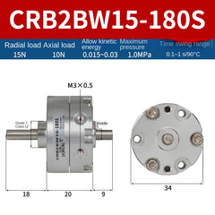 Blade Type Swing Rotary Cylinder CRB1BW50-90S Degree CRB2BW15/20/30/90S/180S/270S