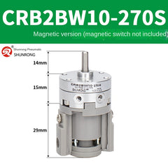 Blade Type Swing Rotary Cylinder CRB1BW50-90S Degree CRB2BW15/20/30/90S/180S/270S