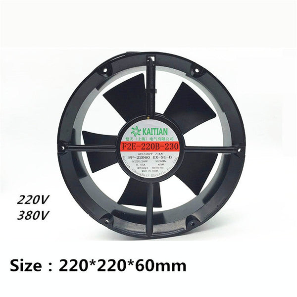 F2E-220B-230 220*220*60mm 220V/380V 0.45A 65W Axial Fan Cabinet Cooling Fan Small Blower