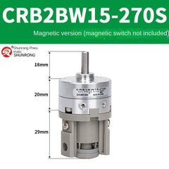 Blade Type Swing Rotary Cylinder CRB1BW50-90S Degree CRB2BW15/20/30/90S/180S/270S