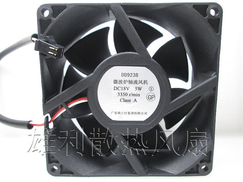 Free Delivery.DB9238 Microwave Oven Axial Fan 18V 5W 3350r / min CLASSA 9038 9CM Cooling Fan