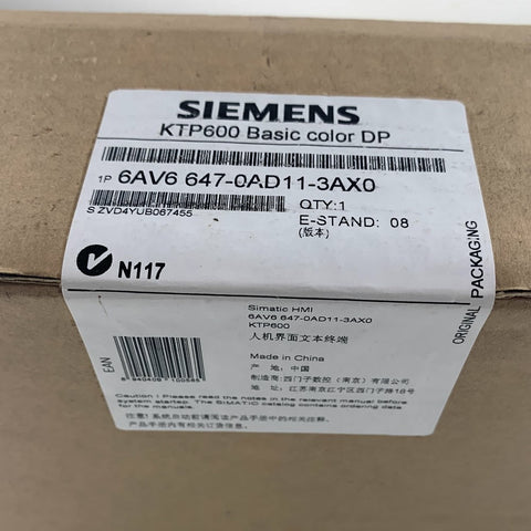 New Siemens 6AV6647 - 0AD11 - 3AX0 SIMATIC HMI KTP600 6" Panel 6AV6 647 - 0AD11 - 3AX0 - NewTouchBuff Official Store