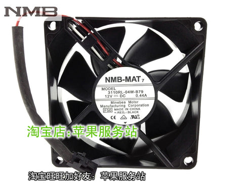 Original NMB 3110RL-04W-B79 8025 DC12V 0.44A Server Cooling Axial fan