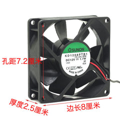 1pcs SUNON KD1208PTB1 80*80*25MM DC12V 1.7W 8CM 2Pin Cooling Fan