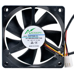 ACP7020-12 7cm 70mm DC12V 0.10A 3 lines monitoring Quiet CPU cooling fan