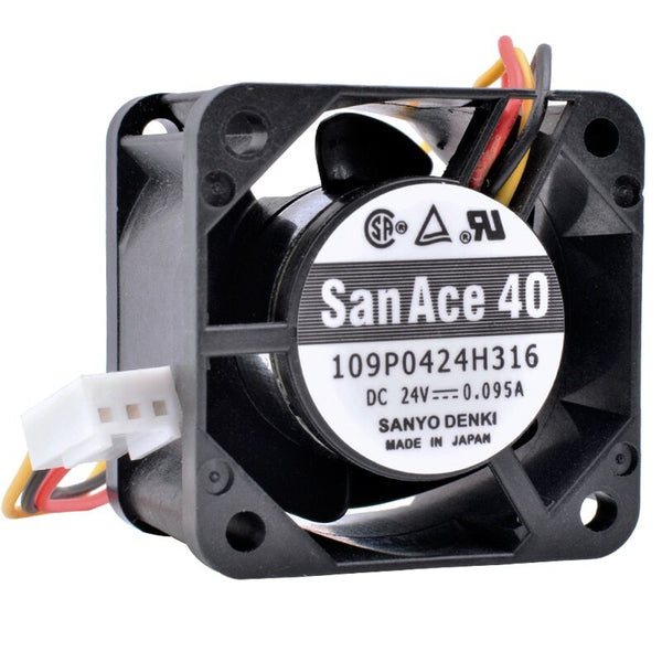 For Sanyo 109P0424H316 4cm 4028 40x40x28mm DC24V 0.095A cooling fan
