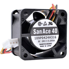 For Sanyo 109P0424H316 4cm 4028 40x40x28mm DC24V 0.095A cooling fan