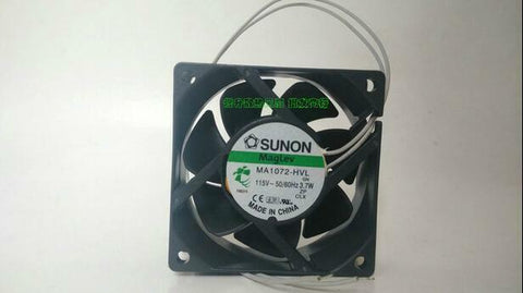 SUNON MA1072-HVL GN 115V-50/60HZ 3.7W 70*70*25MM 7CM 2-Wire Cooling Fan