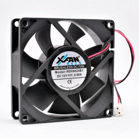 RDV8025B1 80mm 80x80x25mm 12V 0.80A 2pin double balls high-volume cooling fan