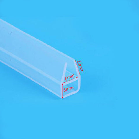 U bath shower silicone rubber glass door seal strip weather strip for 6mm glass