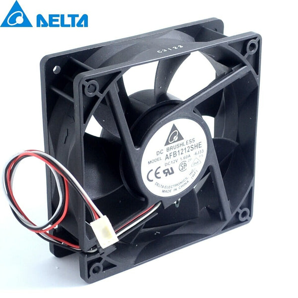 AFB1212SHE 120mm 1.60a 12v quiet double ball temperature control cooling fan
