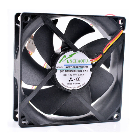 DS09225B12M 9cm 9025 12V 0.35A 3 lines double ball large air volume cooling fan