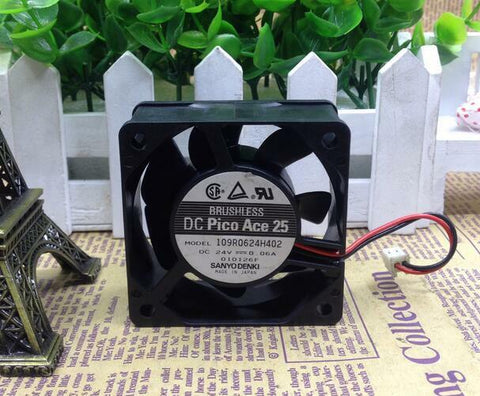 SANYO 109R0624H402 6cm6025 24V 0.06A 2 line inverter silent fan durability