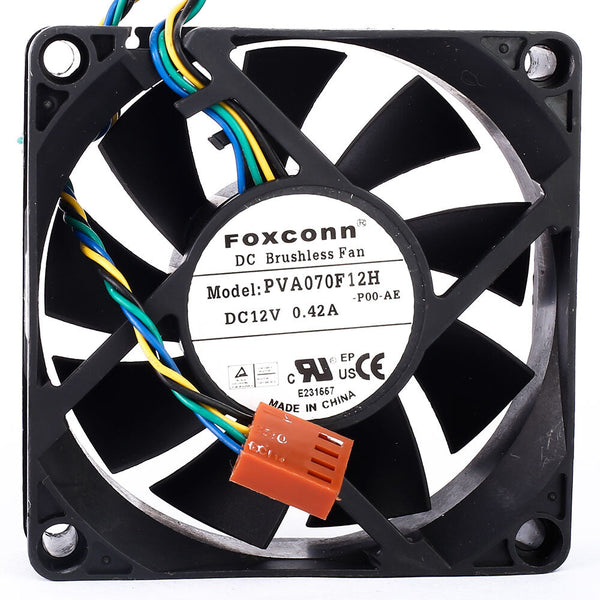 1pc FOXCONN PVA070F12H fan 12V 0.42A 70*70*20mm 4pin PWM