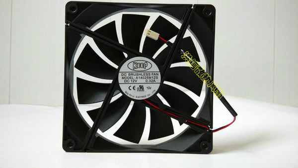 1PC KEEP 14025 A14025M12S DC12V 0.32A 14CM 2-wire chassis cooling fan
