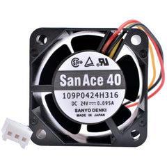 For Sanyo 109P0424H316 4cm 4028 40x40x28mm DC24V 0.095A cooling fan