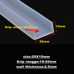 silicone rubber glass seal strip bath shower door window edge trim glazing strip