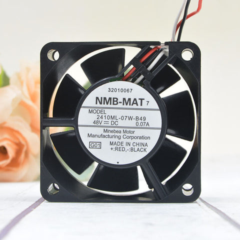 NMB-MAT 6025 DC48V 0.07A 6CM 60*60*25MM 2410ML-07W-B49 3 wire server fan