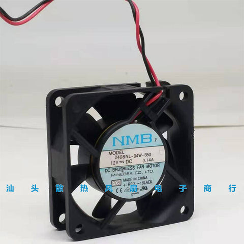 NMB 2408NL-04W-B50 6020 12V 0.14A 6CM Dual Ball Silent Fan