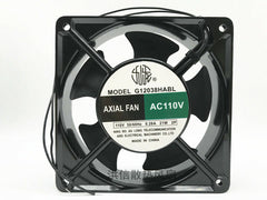 FOR Kowloon G12038HABL 110V 0.28A 21W 12CM aluminum frame cabinet chassis fan