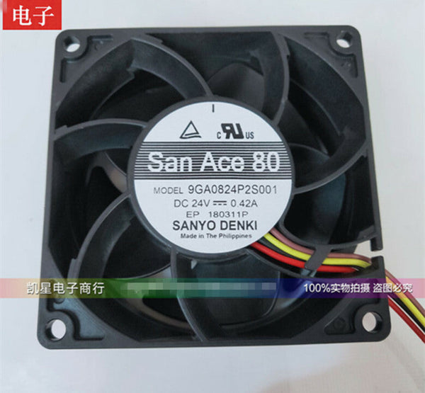 1PC SANYO 9GA0824P2S001 24V 0.42A 8CM 4-wire cooling fan