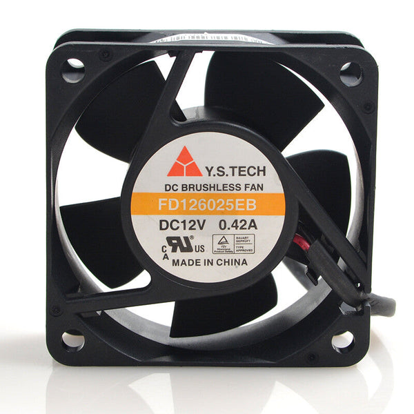 Y.S.TECH FD126025EB 60*60*25MM 6CM 12V 0.42A 2Pin Cooling Fan