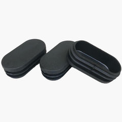 Oval Oblong Plastic Black Guard Plate End Cap Tube Insert Plug Rubber Tube Plug