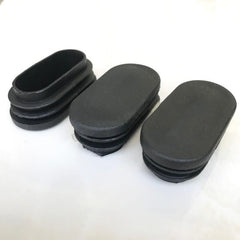 Oval Oblong Plastic Black Guard Plate End Cap Tube Insert Plug Rubber Tube Plug