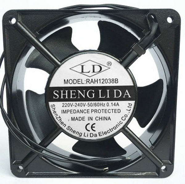RAH12038B AC 220V 0.14A 50/60HZ 2 Wires 12038 12cm 2 Wires Computer Cooling Fan