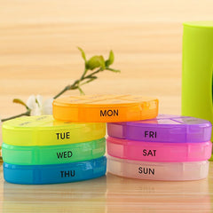 Oval 28 grids pill box organizer set 7 days medicine box holder storage pill