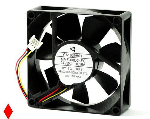REPLACEMENT: CA1639H01 MMF-08D24ES-RP1 24V 0.16A 80 * 80 * 25MM three wire fan