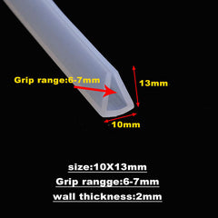 silicone rubber glass seal strip bath shower door window edge trim glazing strip