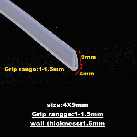 silicone rubber glass sealing strip shower door window edge trim glazing strip