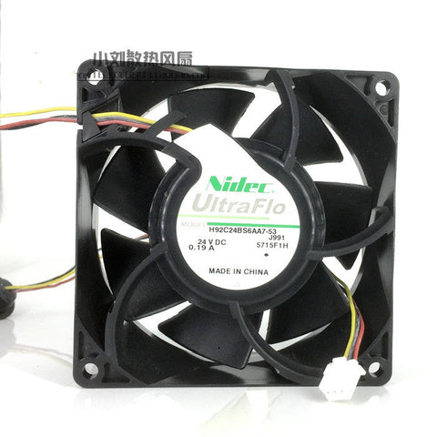 Nidec 9232 H92C24BS6AA7-53 24V 0.19A 9CM Inverter Cooling and cooling fan