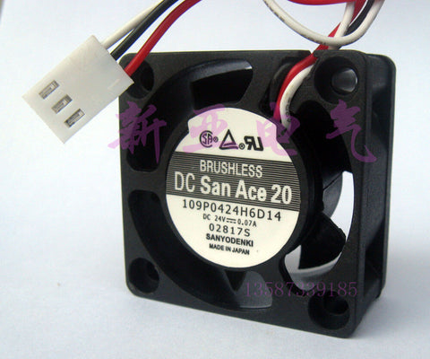for SANYO 109P0424H6D14 40*20mm 24V 0.07A cooling fan 3pin