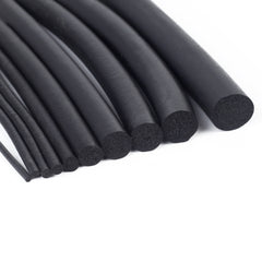 EPDM Foam Rubber Window Door Round Seal Cord Strip Ø 6mm Length 30FT 100FT Black