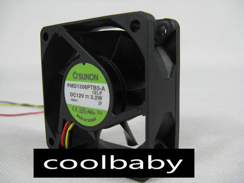 SUNON PMD1206PTB3-A DC 12V 3.2W 3Wire 6038 60x60x38mm DC Brushless Blower Fan