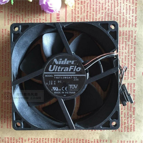 Original T92T12MGA7-53 DC12V 0.18A 92*92*25mm 9cm 3-Lines Projector Cooling Fan